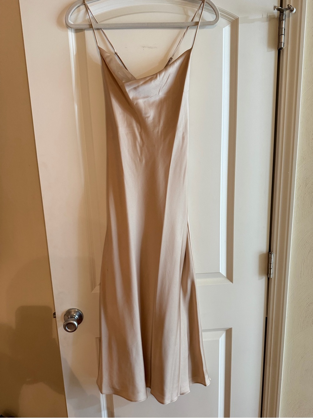 Show Me Your MuMu Champagne Satin Slip Dress